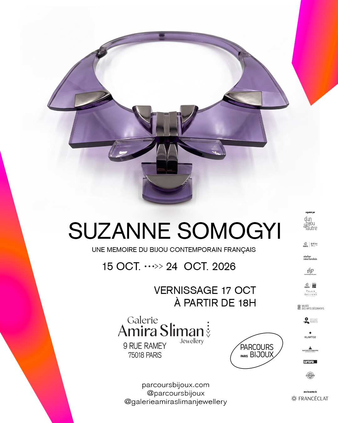Affiche Suzanne Somogyi, Parcours Bijoux 2026